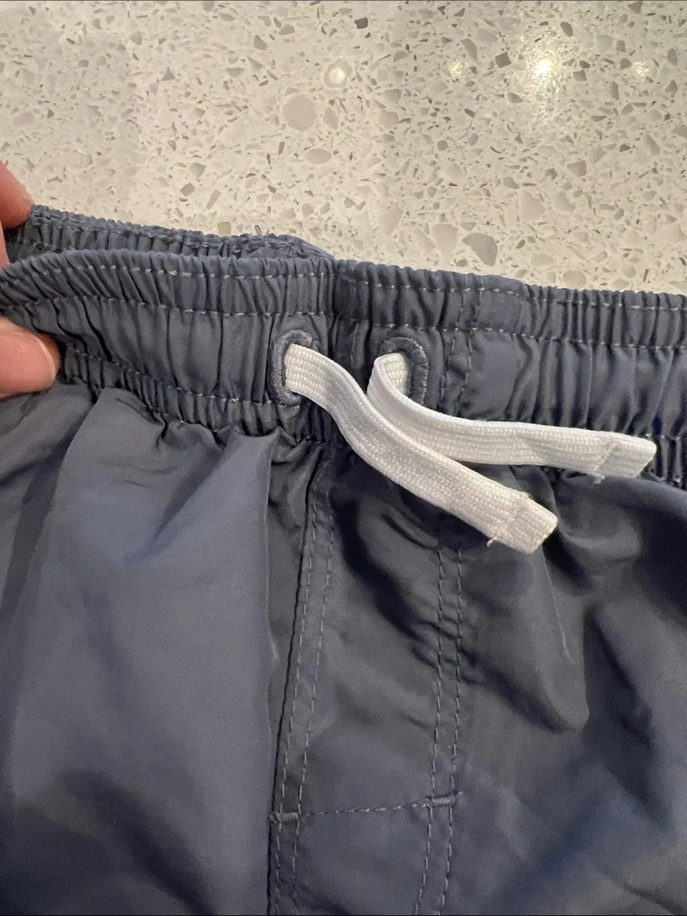 Baby Swim Shorts -Blue Elastic Waist